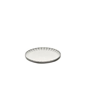 Assiette plate rond blanc grès émaillé Ø 18 cm Inku Serax
