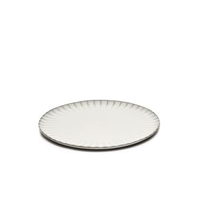 Assiette plate rond blanc grès émaillé Ø 27 cm Inku Serax
