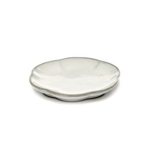 Assiette plate rond blanc grès émaillé Ø 8,9 cm Inku Serax
