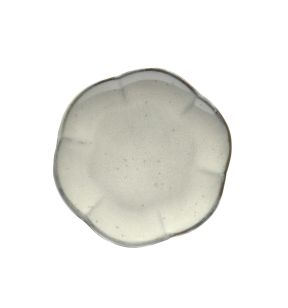 Assiette plate rond blanc grès émaillé Ø 13,9 cm Inku Serax