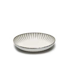 Assiette creuse rond blanc grès émaillé Ø 27 cm Inku Serax