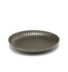Assiette creuse rond vert grès émaillé Ø 32 cm Inku Serax