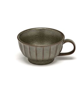 Tasse à cappuccino vert grès émaillé 20 cl Ø 10 cm Inku Serax