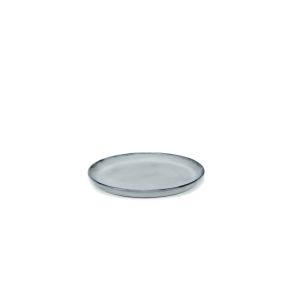 Assiette coupe rond bleu grès émaillé Ø 20 cm Pure Blue Serax