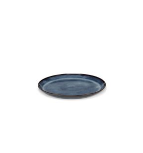 Assiette coupe rond bleu foncé émaillé grès émaillé Ø 23,5 cm Pure Blue Serax