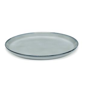 Assiette coupe rond bleu grès émaillé Ø 23,5 cm Pure Blue Serax