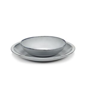 Assiette creuse rond bleu grès émaillé Ø 19,5 cm Pure Blue Serax