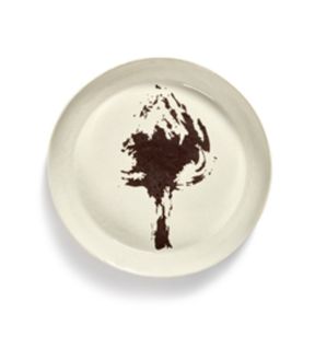Plat rond blanc artichaut noir grès émaillé Ø 44,5 cm Feast By Ottolenghi Serax