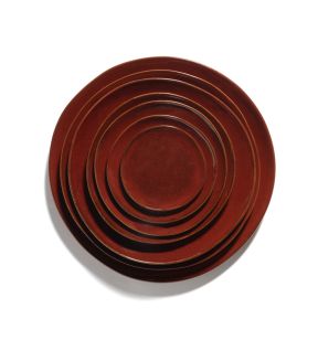 Assiette à pain rond Venetian red grès émaillé 11,5x11,5 cm La Mère Serax