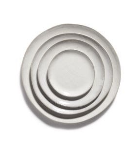 Assiette coupe plate rond écru grès émaillé 14,5x14,5 cm La Mère Serax