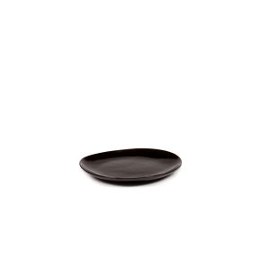 Assiette coupe plate rond ébène grès émaillé 20x20 cm La Mère Serax