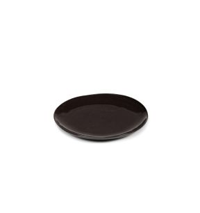 Assiette coupe plate rond ébène grès émaillé 25x25 cm La Mère Serax