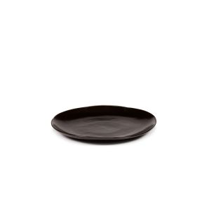 Assiette coupe plate rond ébène grès émaillé 27x27 cm La Mère Serax