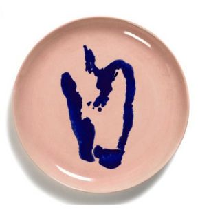 Plat rond delicious pink poivron bleu grès émaillé Ø 11,5 cm Feast By Ottolenghi Serax