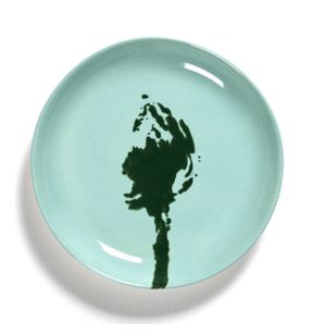 Plat bord rond azure artichoke green geglazuurd aardewerk Ø 16 Feast By Ottolenghi Serax