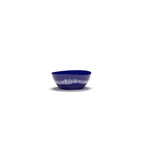 Bol rond lapis lazuli swirl - stripes blancs grès émaillé Ø 18 cm Feast By Ottolenghi Serax