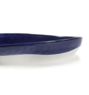 Plat rond lapis lazuli swirl - points blancs grès émaillé Ø 36 cm Feast By Ottolenghi Serax