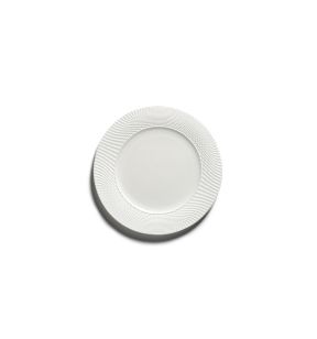 Assiette plate rond blanc porcelaine bone china Ø 18 cm Nido Serax