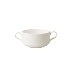 Tasse à bouillon rond crème porcelaine vitrifiée Banquet Rak