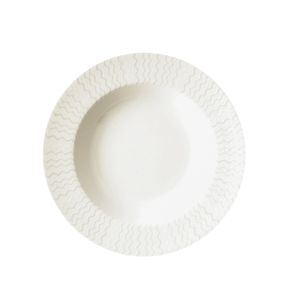 Assiette creuse rond ivoire porcelaine vitrifiée Ø 22,9 cm Ondine Rak