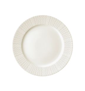Assiette plate rond ivoire porcelaine vitrifiée Ø 28,6 cm Ondine Rak