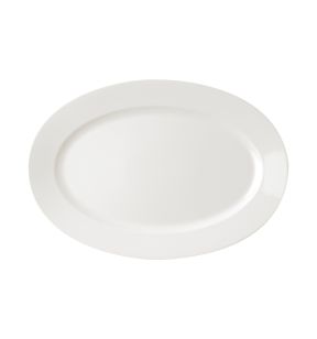 Plat ovale ivoire porcelaine vitrifiée 32 cm Banquet Rak