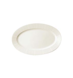 Plat ovale ivoire porcelaine vitrifiée 38,2 cm Ondine Rak