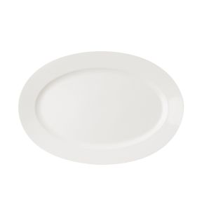 Plat ovale ivoire porcelaine vitrifiée 38 cm Banquet Rak