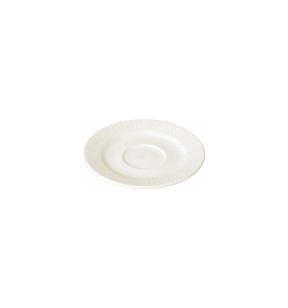 Sous-tasse à expresso rond ivoire porcelaine vitrifiée Ø 13 cm Ondine Rak