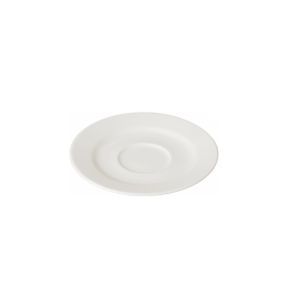 Sous-tasse à thé/déjeuner rond ivoire porcelaine vitrifiée Banquet Rak