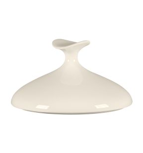 Cloche pour assiette creuse gourmet rond blanc porcelaine bone china Ø 16,4 cm Bravura Rak