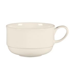 Tasse à café / thé rond blanc porcelaine bone china 19,5 cl Ø 8,6 cm Bravura Rak