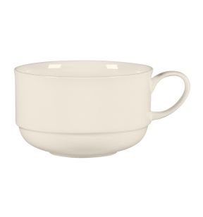 Tasse à déjeuner empilable rond blanc porcelaine bone china 30,6 cl Ø 10 cm Bravura Rak