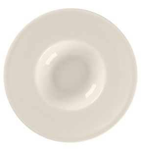 Assiette creuse gourmet rond blanc porcelaine bone china Ø 25 cm Bravura Rak
