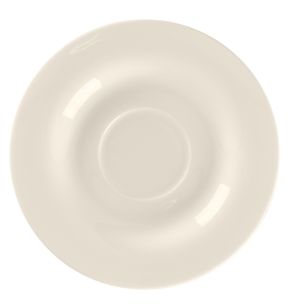 Soucoupe pour tasse à thé avec pied rond blanc porcelaine bone china Ø 16,8 cm Bravura Rak