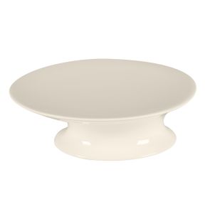 Assiette plate surélevée rond blanc porcelaine bone china 19x17,7 cm Bravura Rak
