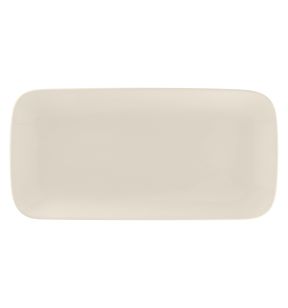 Assiette plate rectangulaire blanc porcelaine bone china 27,7x13,9 cm Bravura Rak