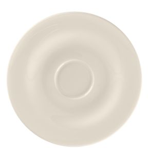 Soucoupe pour tasse à café / thé rond blanc porcelaine bone china Ø 15,5 cm Bravura Rak