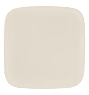 Assiette plate carré blanc porcelaine bone china 25,3x25,3 cm Bravura Rak