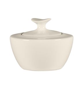 Suikerpot & deksel ovaal wit bone china 28.8 cl Ø 10.7 Bravura Rak