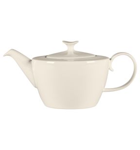 Théière & couvercle ovale blanc porcelaine bone china 120 cl Ø 16 cm Bravura Rak