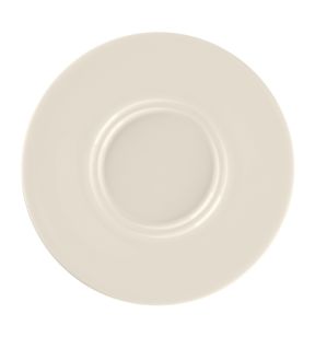 Sous tasse à café / thé rond blanc porcelaine bone china Ø 17,3 cm Fedra Rak