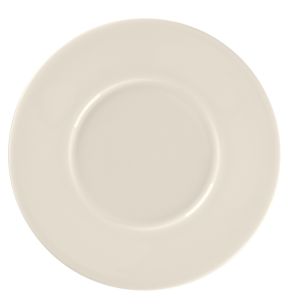 Sous tasse à bouillon rond blanc porcelaine bone china Ø 17,8 cm Fedra Rak