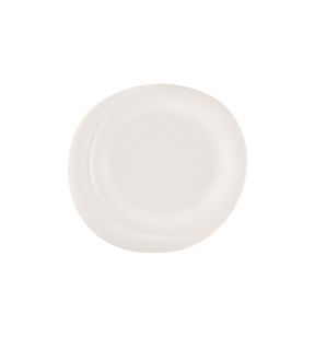 Vlakke plaat rond wit bone china x30 Pose Rak