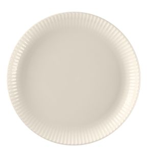 Assiette coupe plate rond blanc porcelaine bone china Ø 23,8 cm Spectra Rak