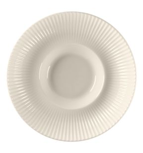 Assiette creuse gourmet rond blanc porcelaine bone china Ø 26,2 cm Spectra Rak