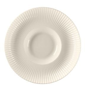 Assiette creuse gourmet rond blanc porcelaine bone china Ø 29 cm Spectra Rak