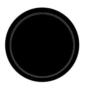 Sous verre rond noir coton Ø 9 cm Pro.mundi (2000 pièces)