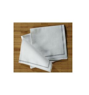 Paquet 25 serviettes cocktail blanc coton 20x20 cm pliée en 4 Cosy Pro.mundi