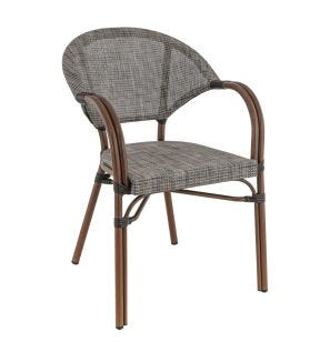 Fauteuil de terrasse gris 85x57x63 cm Blois Flexmob
